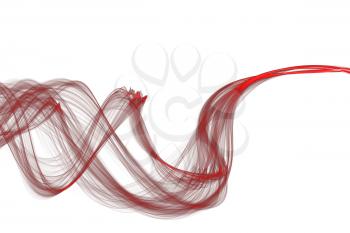 abstract red twisted net wave