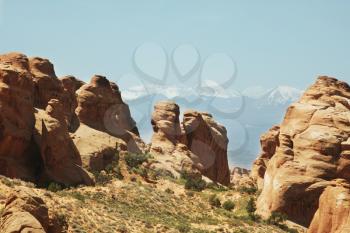 Royalty Free Photo of Rocks on a Mountain in America