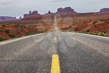 Royalty Free Photo of a Road in the American Desert