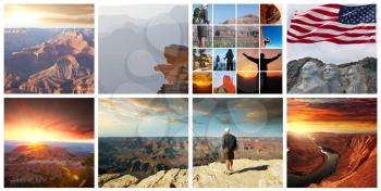 Royalty Free Photo of a Collage of American Landscapes