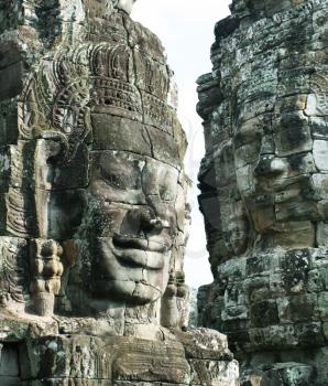 Royalty Free Photo of Angkor City Statues