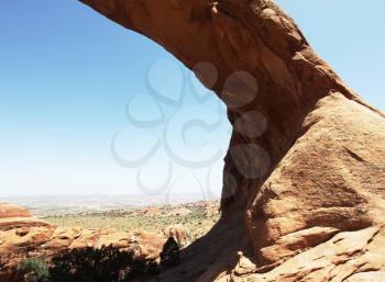 Royalty Free Photo of an Arch in Arches National Park in utah