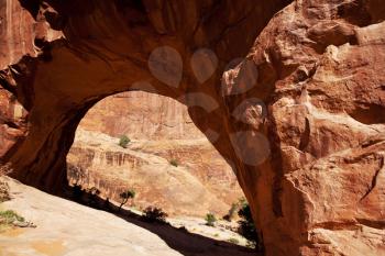 Royalty Free Photo of Q Arch in Arches National Park in Utah