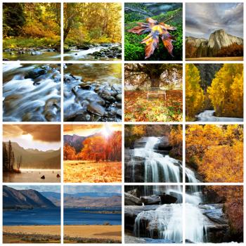Royalty Free Photo of a Collage of Autumn Scenes