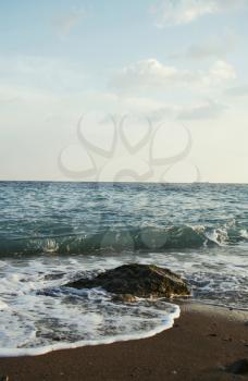 Royalty Free Photo of Waves on a Beach