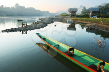 Royalty Free Photo of Boat in Vang Vieng Laos