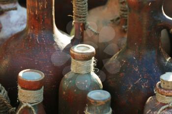Royalty Free Photo of Clay Bottles