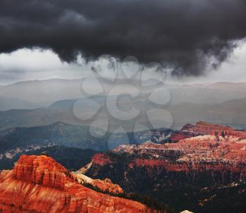 Royalty Free Photo of Rain Over Bryce Canyon