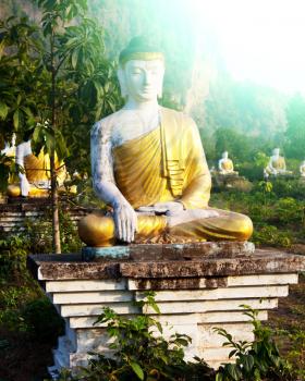 Royalty Free Photo of a Buddha in a Garden
