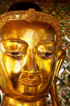 Royalty Free Photo of a Golden Buddha Face