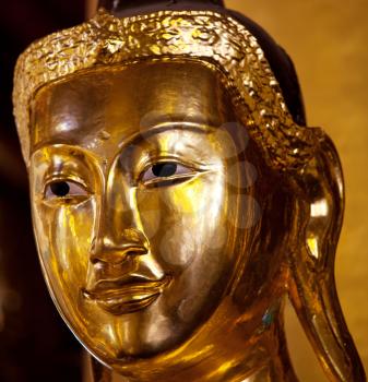 Royalty Free Photo of a Golden Buddha Face