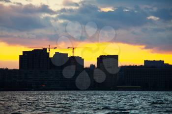 Royalty Free Photo of Dnepropetrovsk City at Sunset