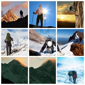 Royalty Free Photo of a Climbing Collage