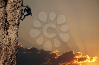 Royalty Free Photo of a Climber Silhouette
