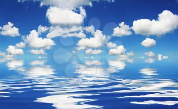 Royalty Free Photo of Clouds Over Water