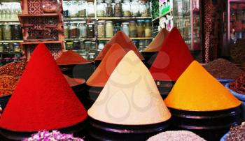 Royalty Free Photo of Oriental Spices in a Moroccan Market