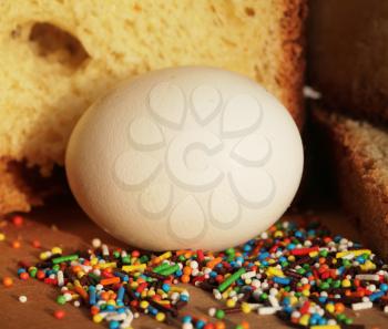 Royalty Free Photo of an Egg and Sprinkles