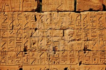 Royalty Free Photo of Hieroglyphics in an Egyptian Museum