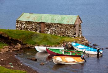 Royalty Free Photo of Boats in the Faroe Islands