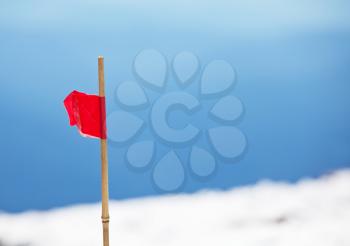 Royalty Free Photo of a Climbing Flag