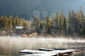 Royalty Free Photo of Fog on a Lake