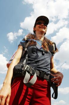 Royalty Free Photo of a Female Backpacker