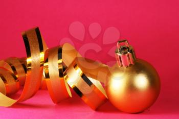 Royalty Free Photo of a Golden Christmas Ball