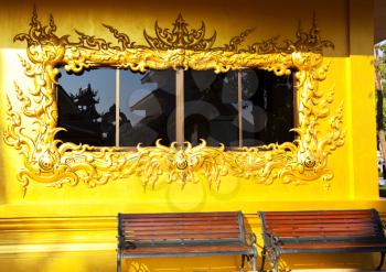 Royalty Free Photo of a Golden Window