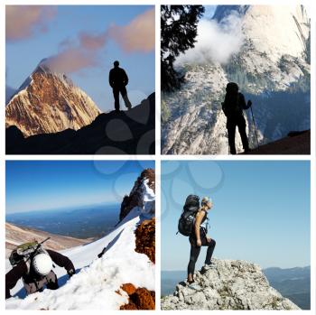 Royalty Free Photo of a Hiking  Collage