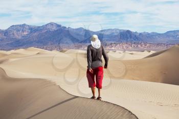 Royalty Free Photo of a Hike in Death Valley National Park, USA