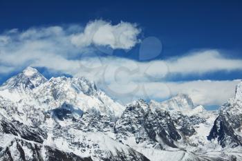 Royalty Free Photo of Mountains in the Sagarmartha Region, Himalayas