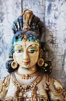 Royalty Free Photo of an Ancient Hindu Sculpture in Sri Lanka