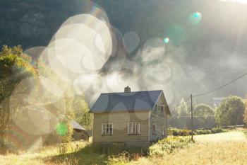 Royalty Free Photo of a Country House in Norway
