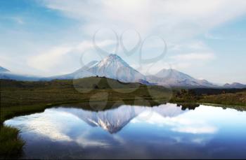Royalty Free Photo of a Mountain Landscape in Kamchatka