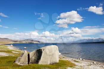 Royalty Free Photo of a Lake in Mongolia