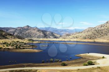 Royalty Free Photo of a Lake and Mountains
