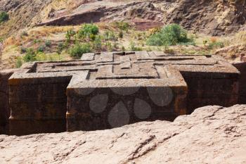 Royalty Free Photo of The Church of St. George in Lalibela, Ethiopia