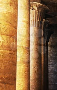 Royalty Free Photo of Columns in Luxor, Egypt
