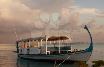 Royalty Free Photo of a Boat in the Maldives