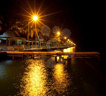 Royalty Free Photo of a Night Scene in Male, Maldives
