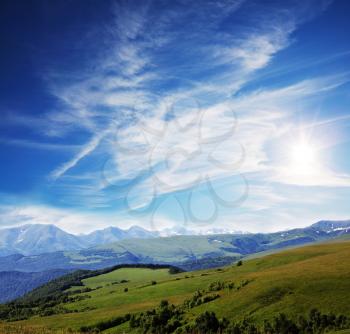 Royalty Free Photo of a Mountain Landscape