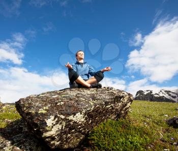 Royalty Free Photo of a Man Meditating