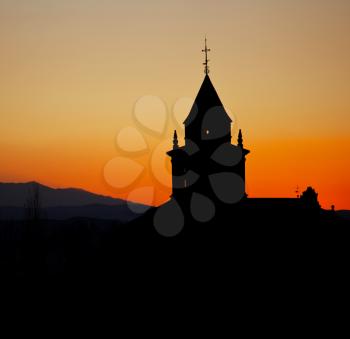 Royalty Free Photo of a Monastery Silhouette