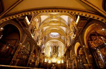 Royalty Free Photo of the Interior of Montserrat Monastery