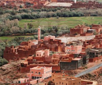 Royalty Free Photo of a Village in Dades Valley, Morocco, Africa