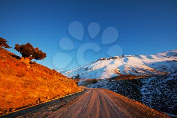 Royalty Free Photo of the Atlas Mountains in Morocco, Africa