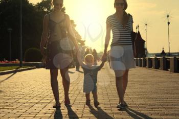 Royalty Free Photo of Two Women and a Boy