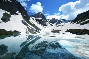 Royalty Free Photo of a Lake in the Caucasus Mountains