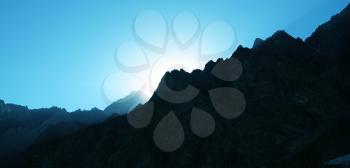 Royalty Free Photo of a Mountain Silhouette
