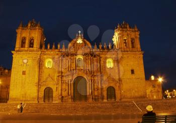 Royalty Free Photo of a Church in the Cuzco, Peru